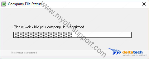 myob company file confirmation status