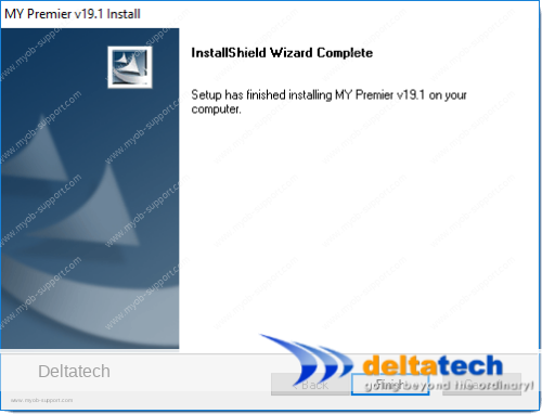 instalasi myob selesai