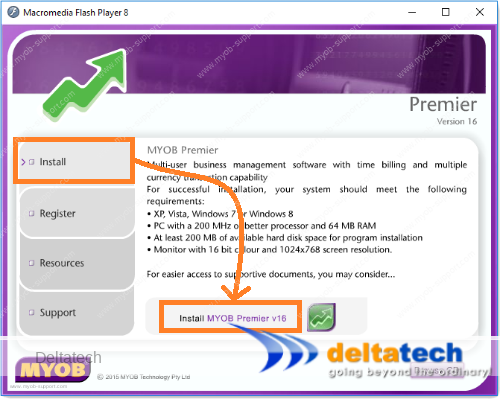 install myob premier