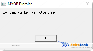 myob create new file - company number is required