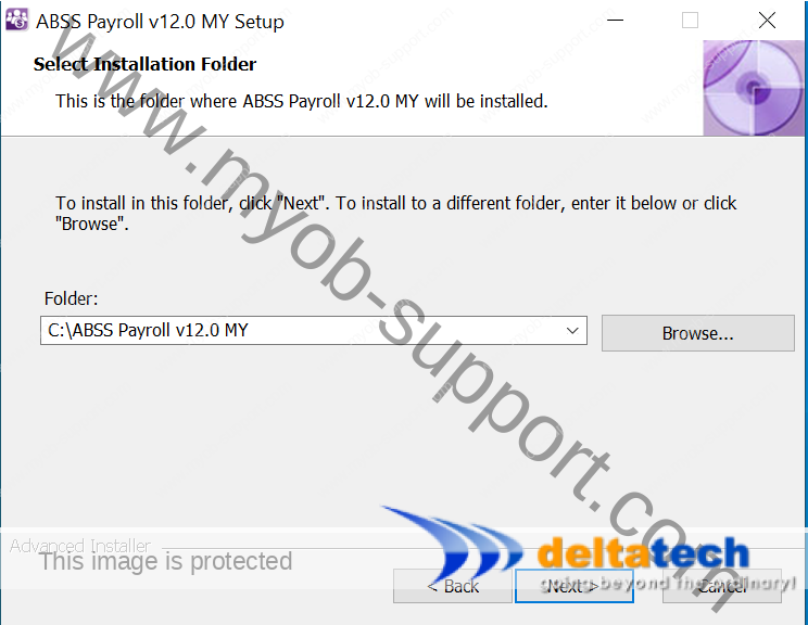 ABSS Payroll installation installation folder