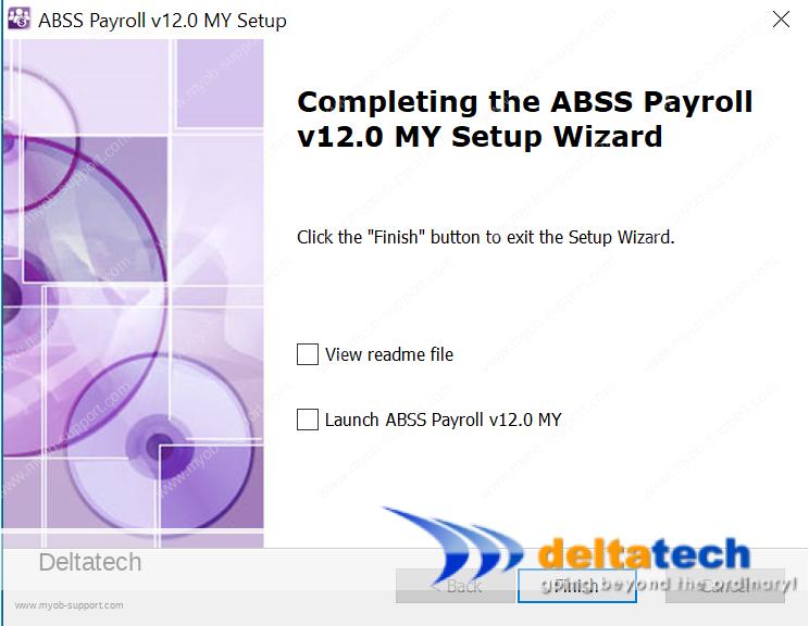 abss payroll installation complete