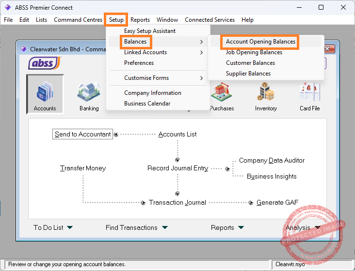 Account opening balances | Deltatech ABSS Support Centre Account opening balances