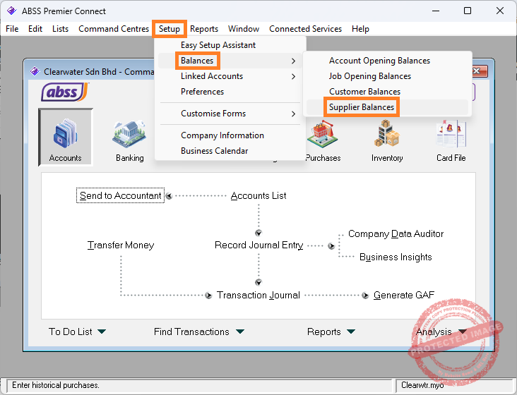 Supplier opening balance | Deltatech ABSS Support Centre Supplier opening balance