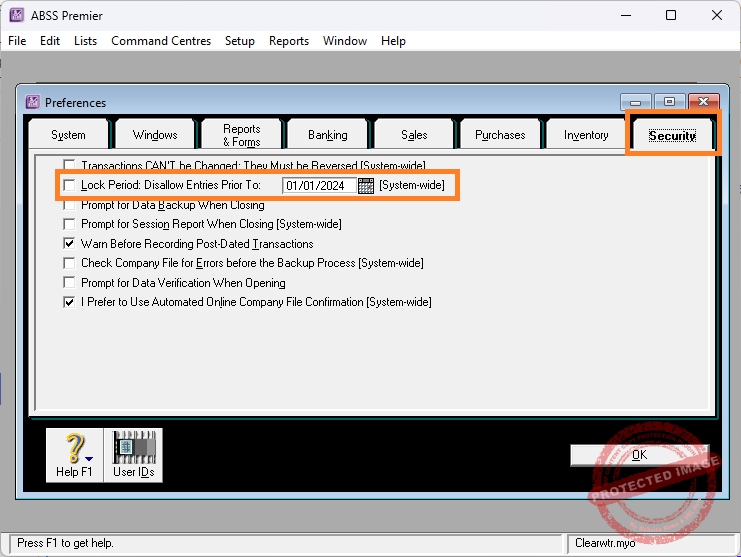 ABSS Lock Fiscal Period | Deltatech ABSS Support Centre ABSS Lock Fiscal Period