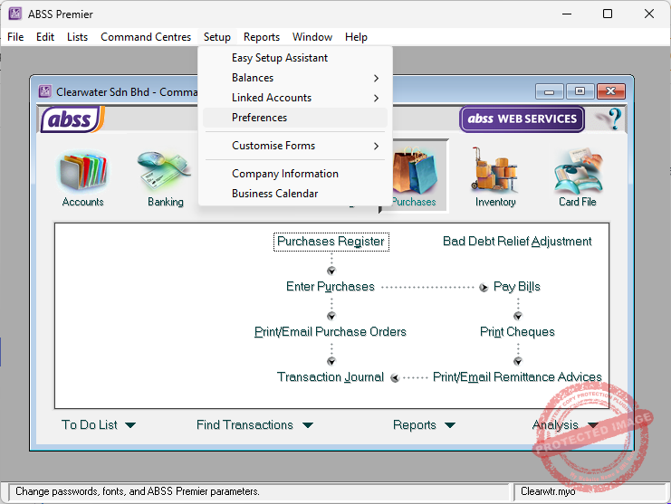 ABSS Preferences | Deltatech ABSS Support Centre ABSS Preferences